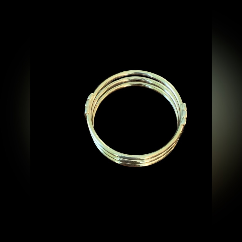 Givenchy Vintage Gold-Plated Three-Row Bangle Bracelet - Picture 9 of 9